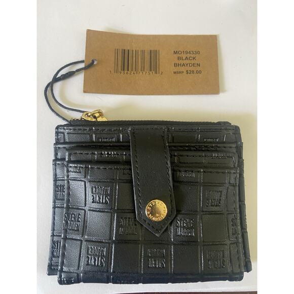 Steve Madden Handbags - STEVE MADDEN Small Wallet Bills Coin Cards ID Black